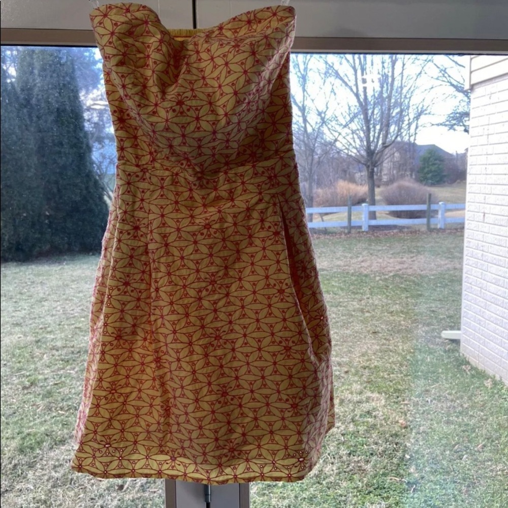 Lilly Pulitzer  Strapless Floral Dress Size 0